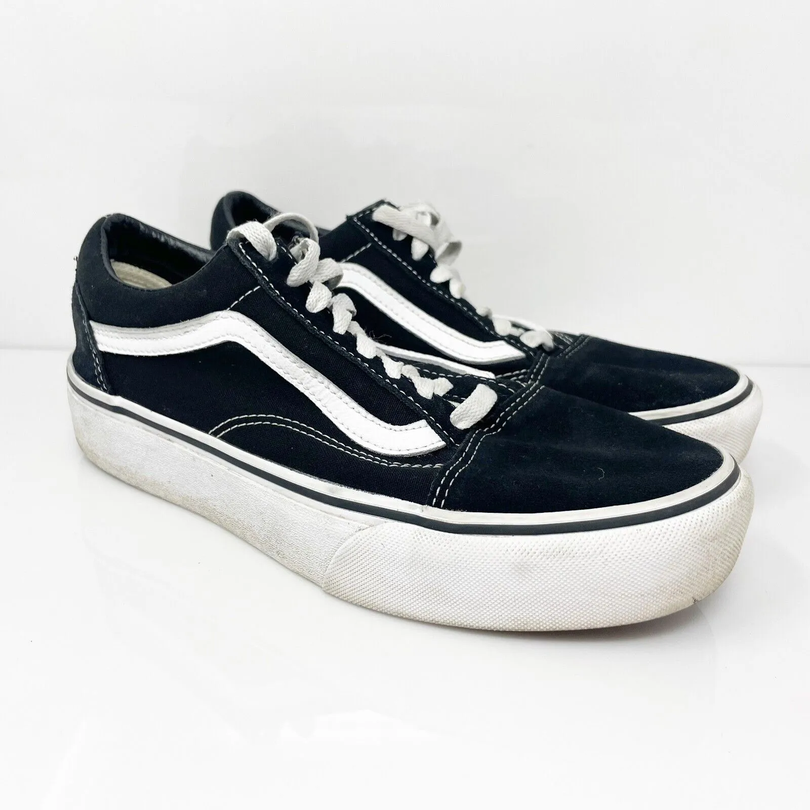 Vans Unisex Off The Wall 721356 Black Casual Shoes Sneakers Size M 8 W 9.5