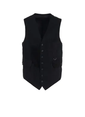 VARIOUS FABRICS CRAZY PATCHWORK VEST