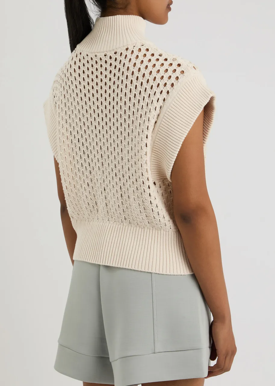 VARLEY Gaines half-zip open-knit vest -                         -                     -                
