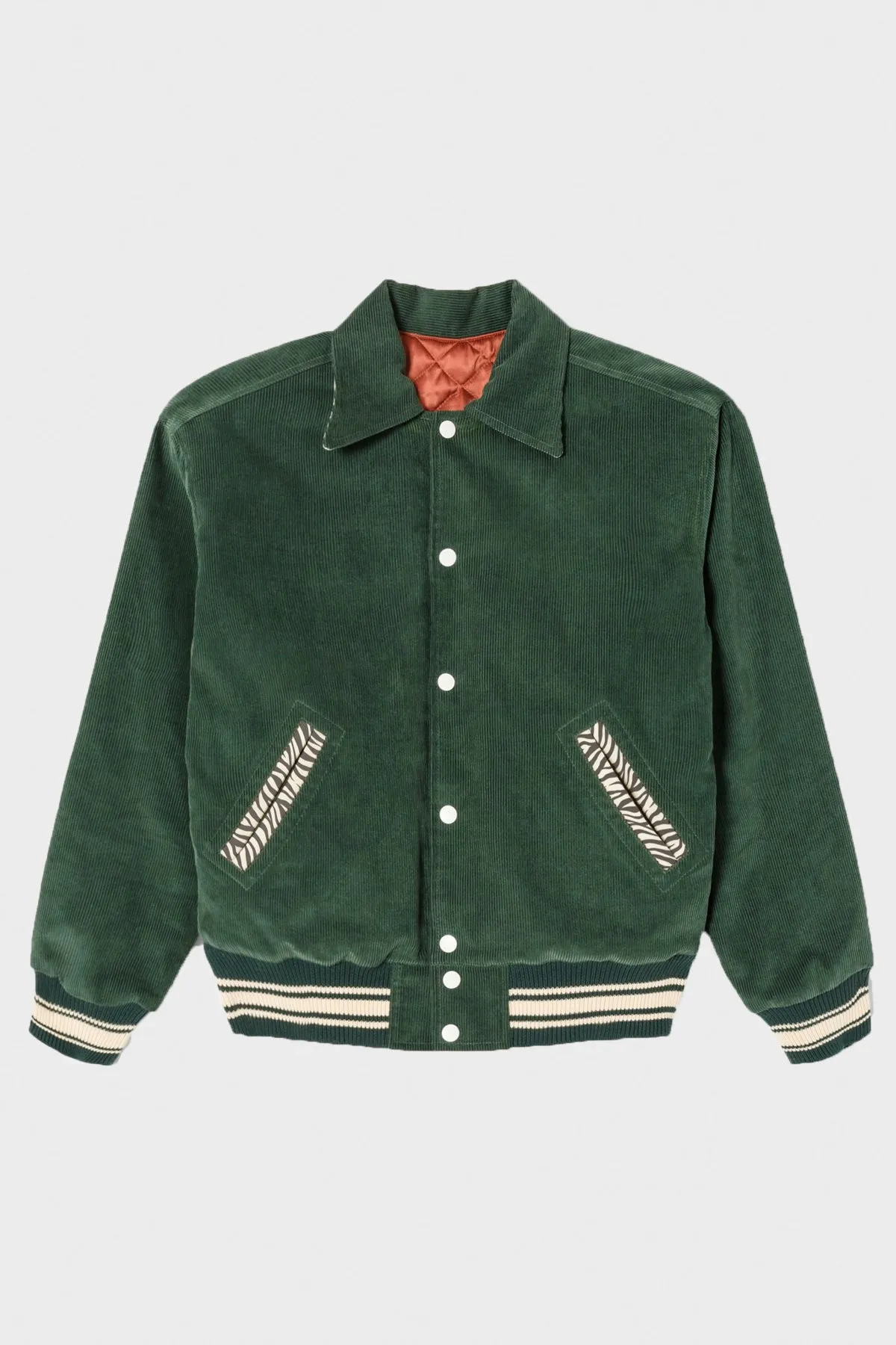 Varsity Jacket - Pine Green/Zebra