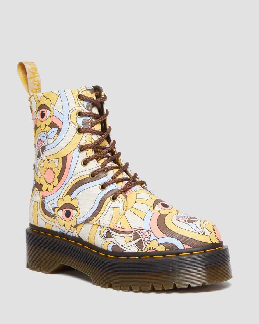 Vegan Jadon Boot in Retro Canvas from Dr. Martens