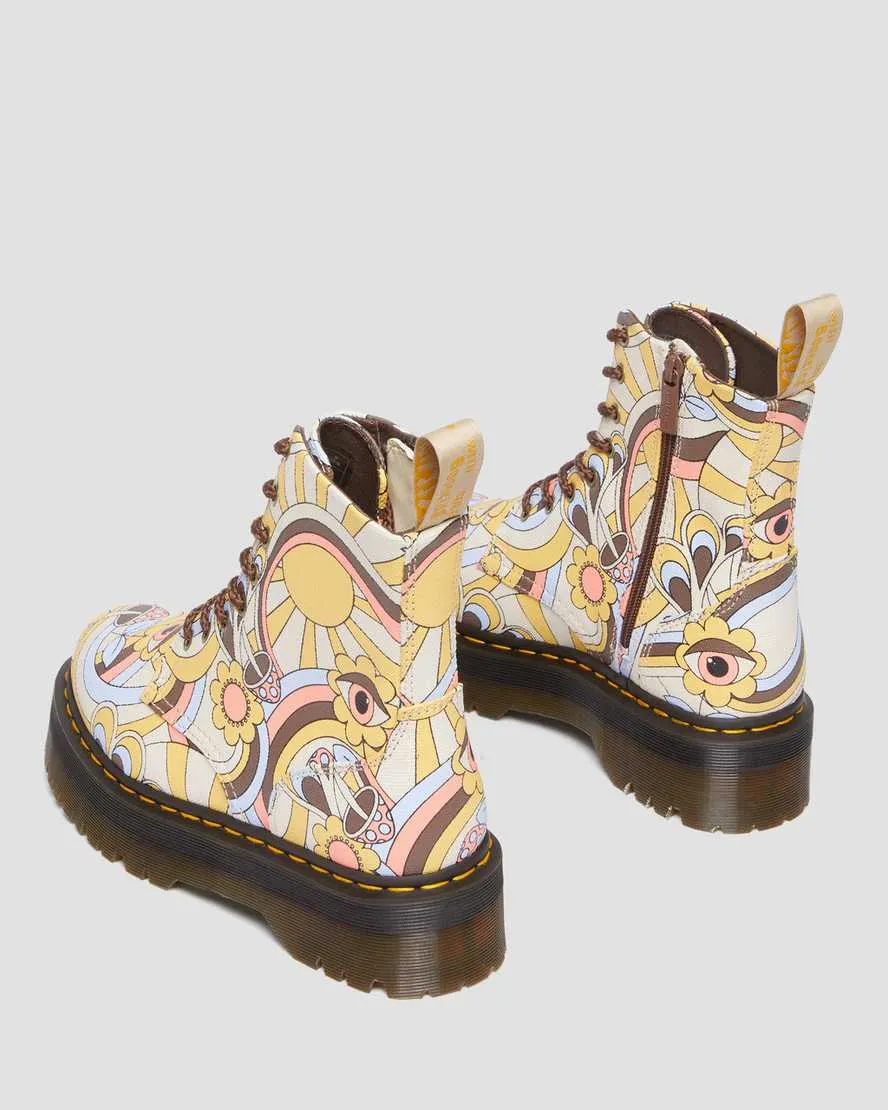 Vegan Jadon Boot in Retro Canvas from Dr. Martens