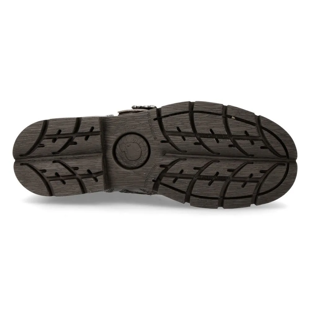 Vegan NEW ROCK - RANGER013MT-V1 - Black Vegan Leather Boots