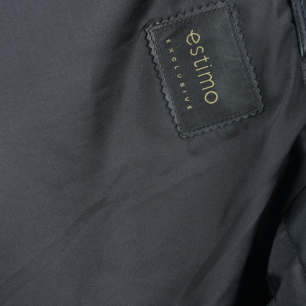 Vegetable Tanned Leather Ribbed  Biker Jacket Black/ nap : Colburn
