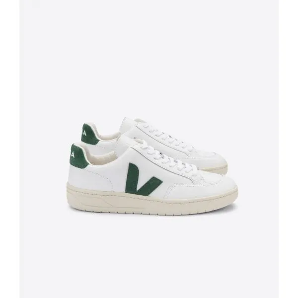 Veja V12 Womens Leather Trainers in Extra White Cyprus