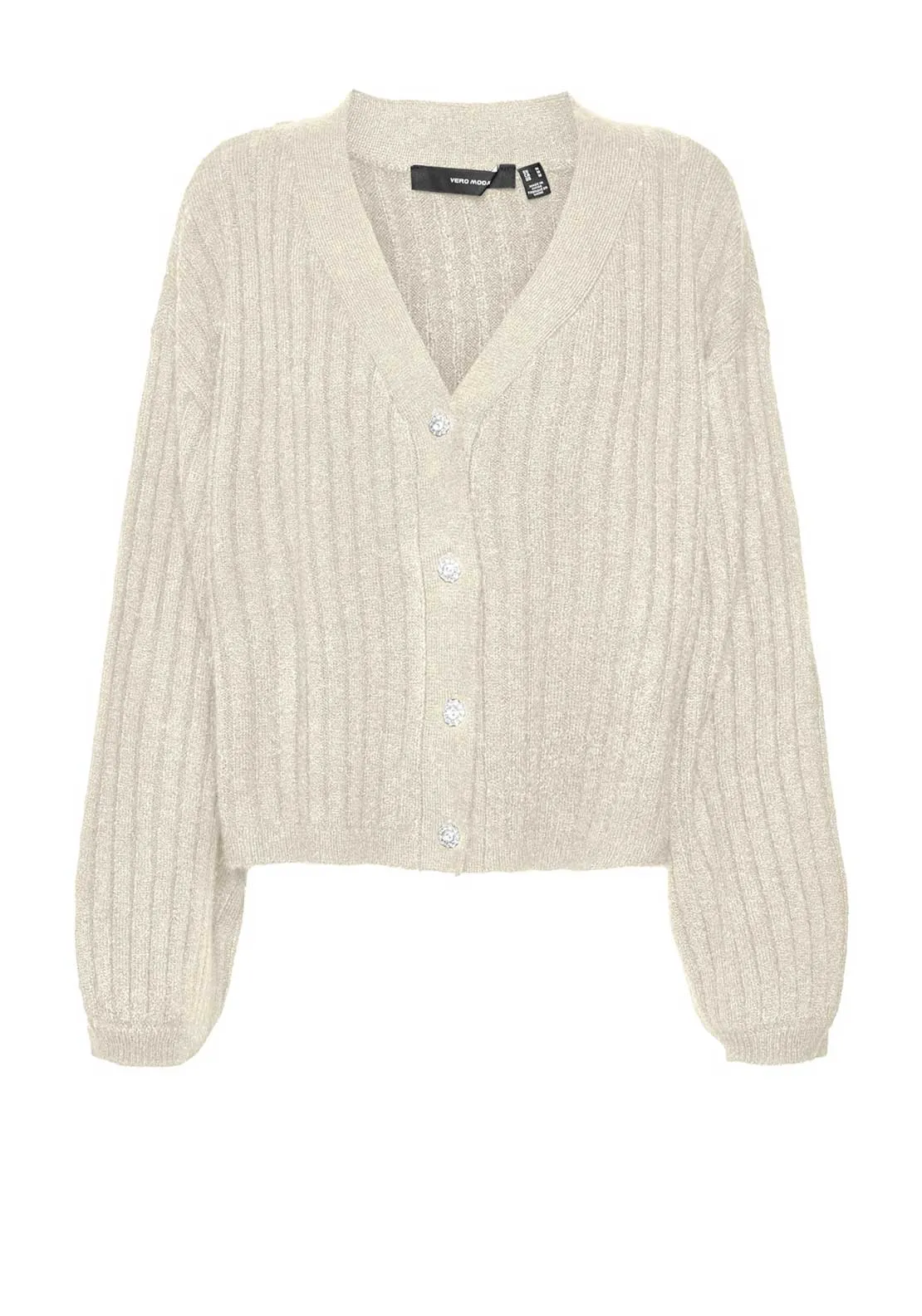 Vero Moda Elya Striped Cardigan, Beige
