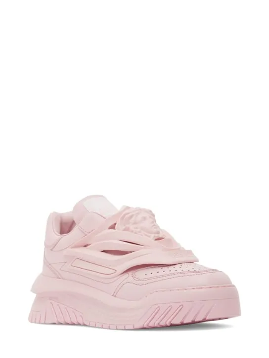 Versace   30mm Odissea Leather & rubber sneakers 