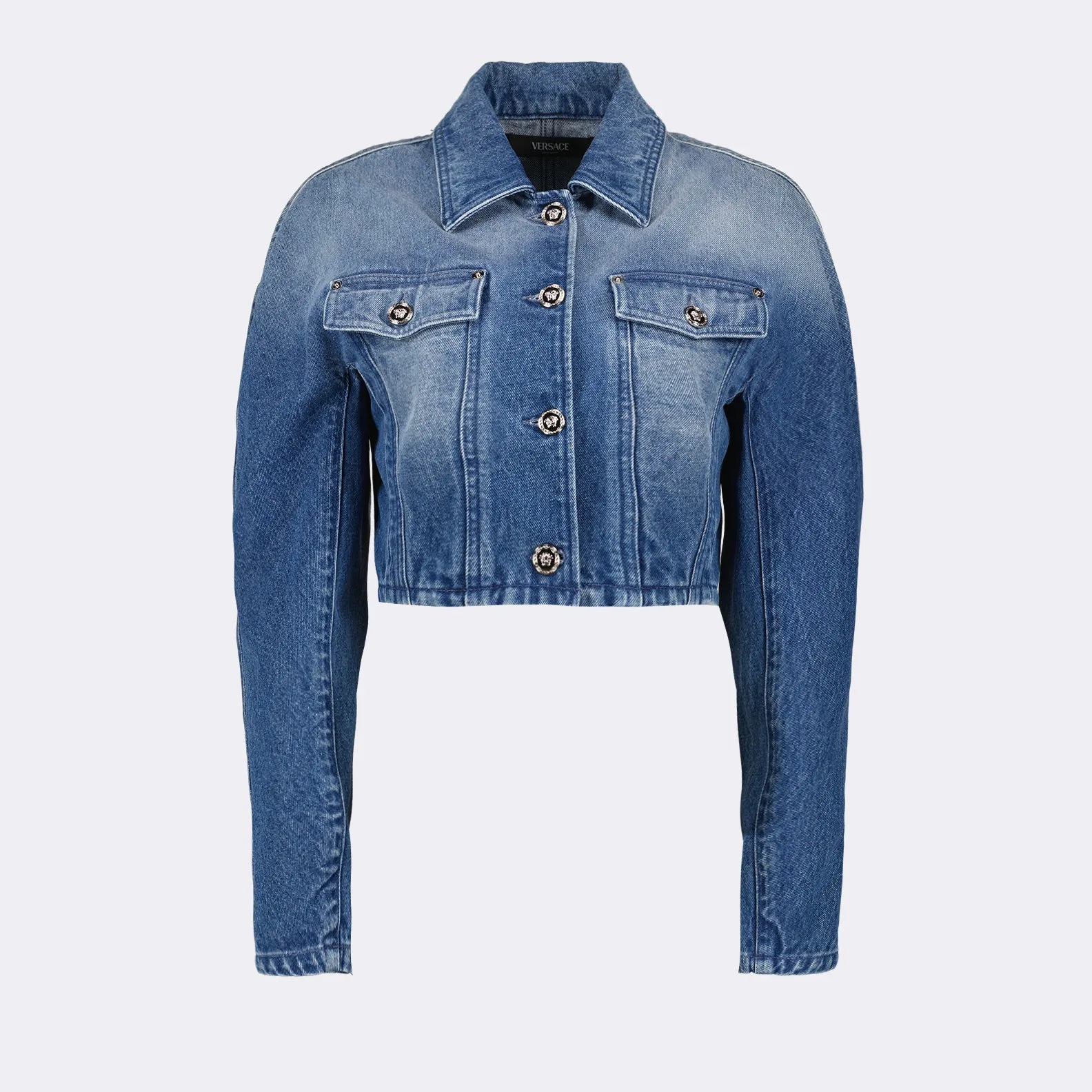 Versace Cropped Denim Jacket