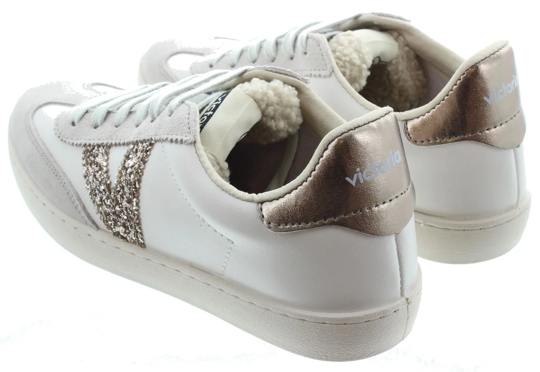 VICTORIA Ladies Berlin Shearling Trainers In Beige