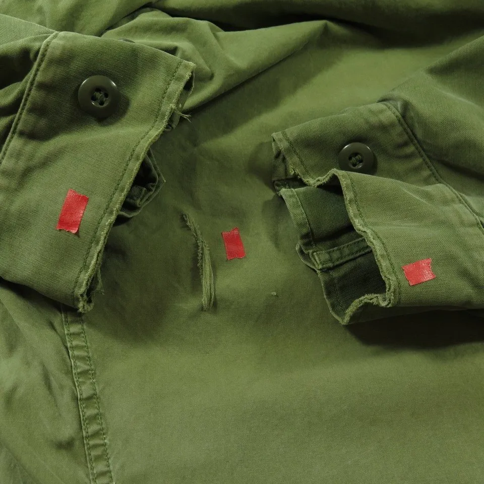 Vintage 50s M-1951 Field Jacket Mens S Patches Army Military Korea War