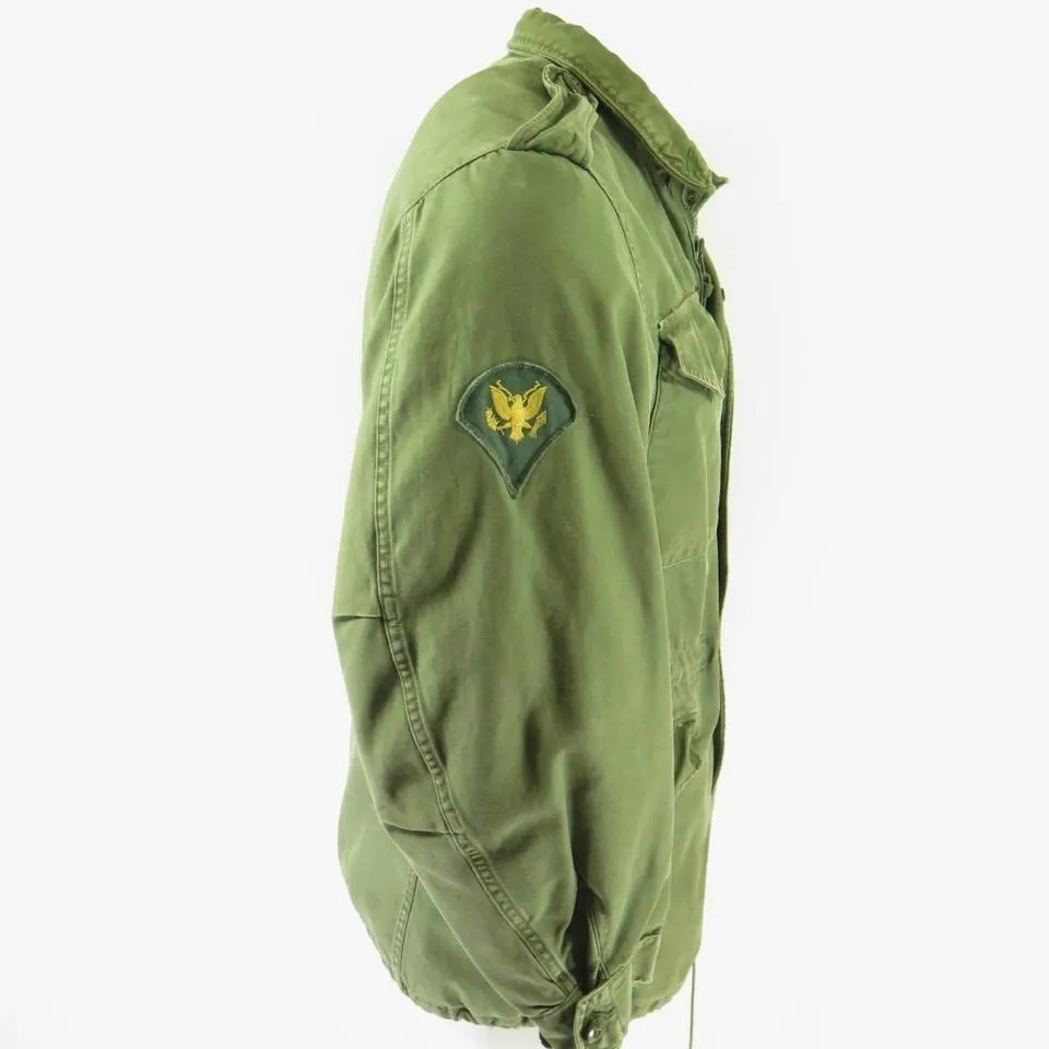 Vintage 50s M-1951 Field Jacket Mens S Patches Army Military Korea War