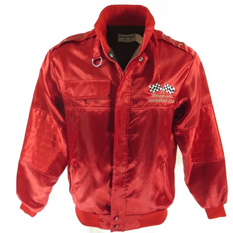 Vintage 80s Racing Jacket Men M Snap on Pennzoil Swingster USA Made