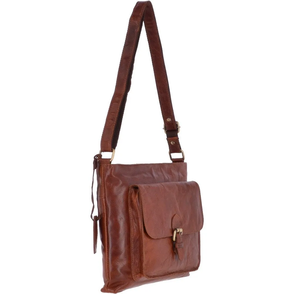 Vintage Medium Leather Shoulder Bag Honey – G23
