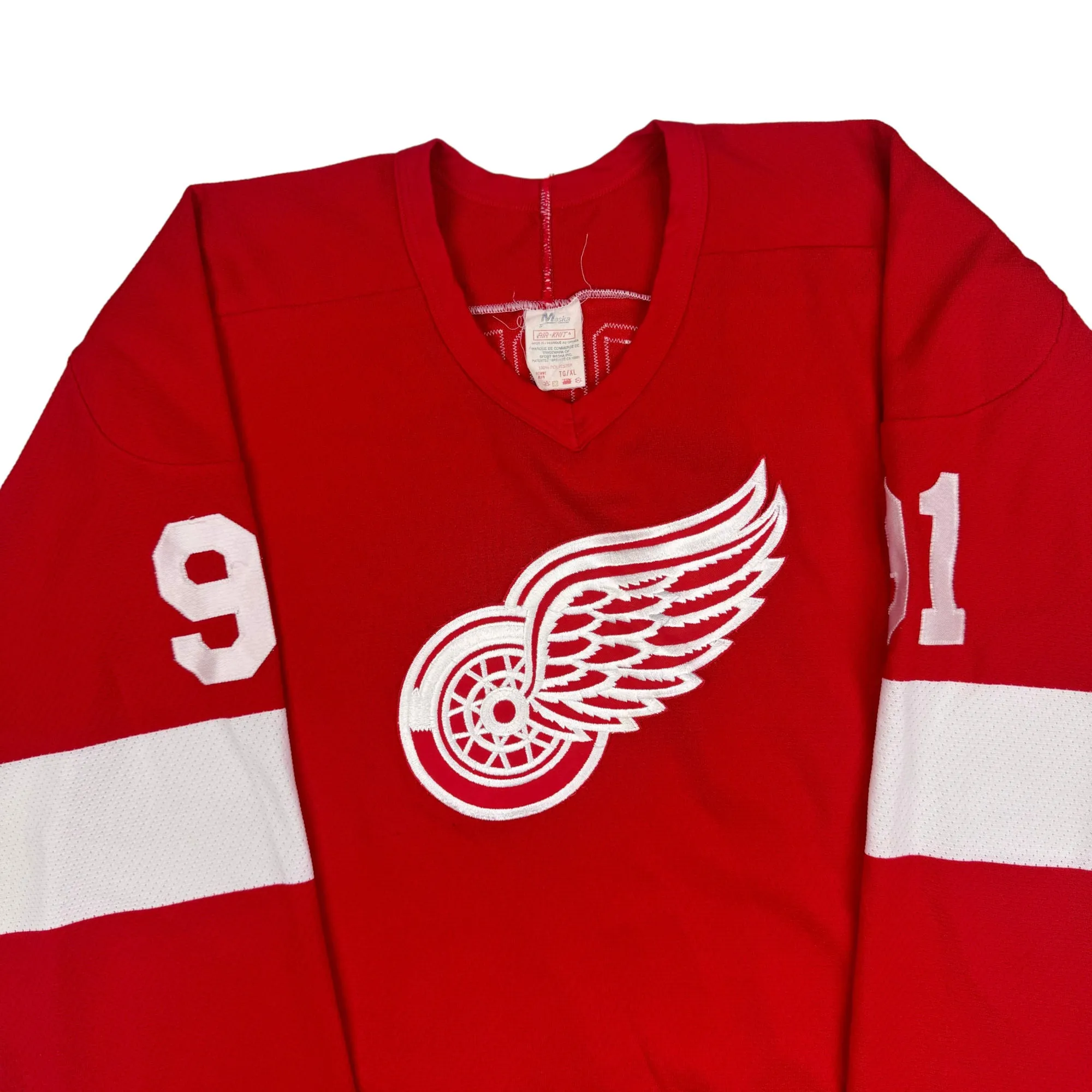 Vintage NHL Detroit Red Wings Fedorov 91 Hockey Jersey Red Rare