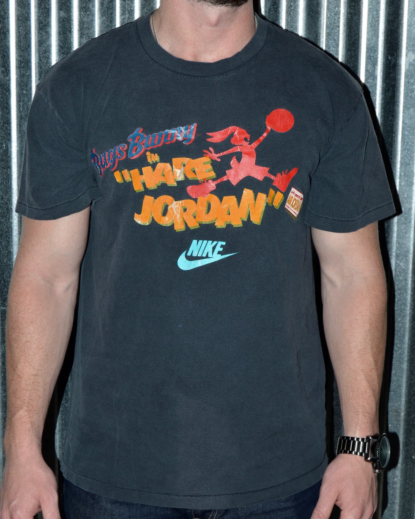 Vintage Nike HARE JORDAN Pre Space Jam T-Shirt sz L