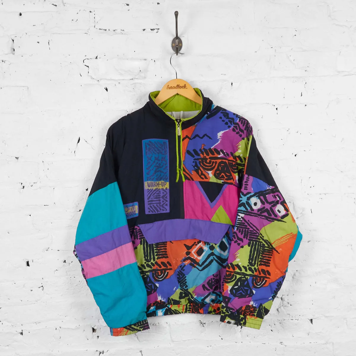 Vintage Pattern 1/4 Zip Tracksuit Top - Multi - L