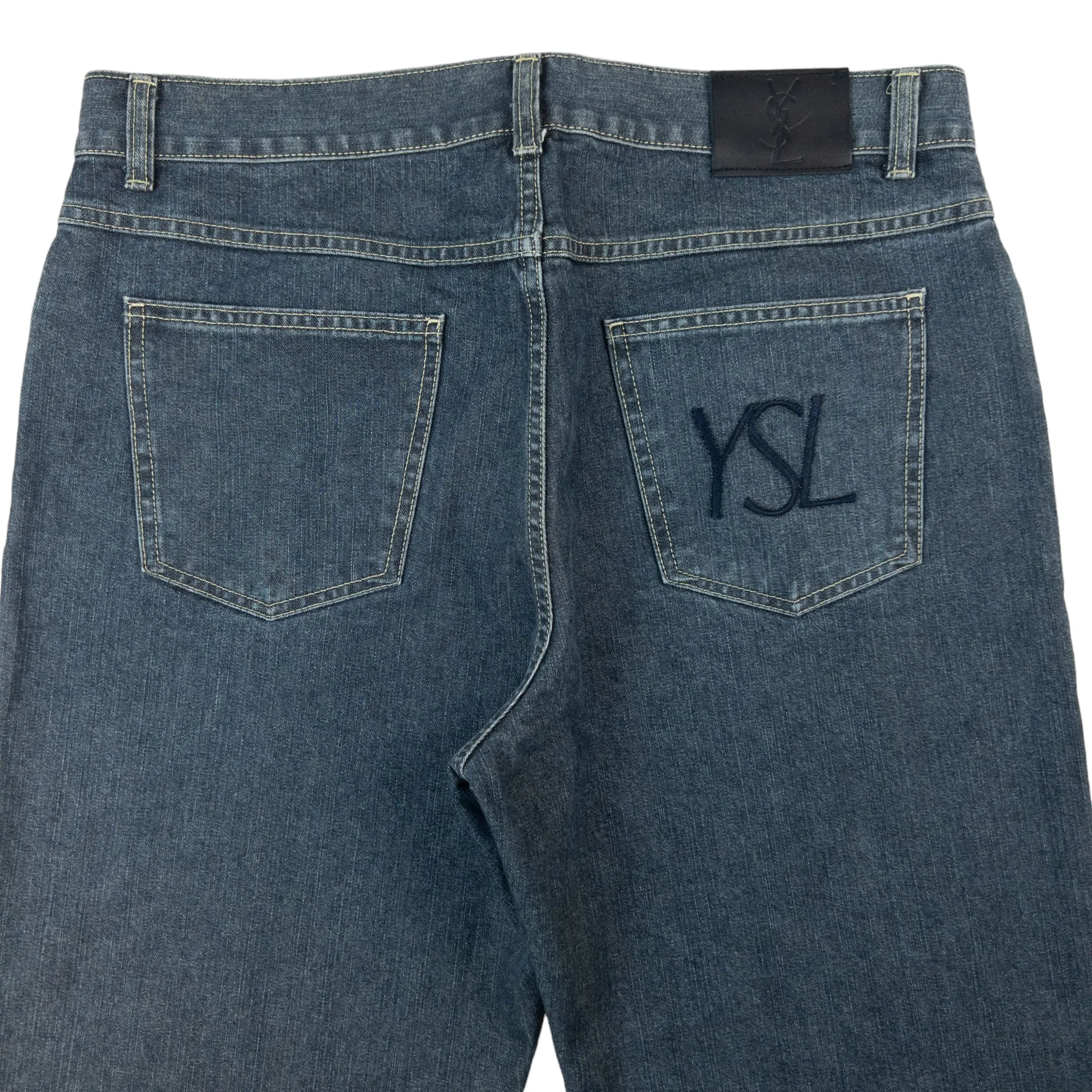 Vintage YSL Yves Saint Laurent Denim Jeans Size W35 | Second Wave Vintage