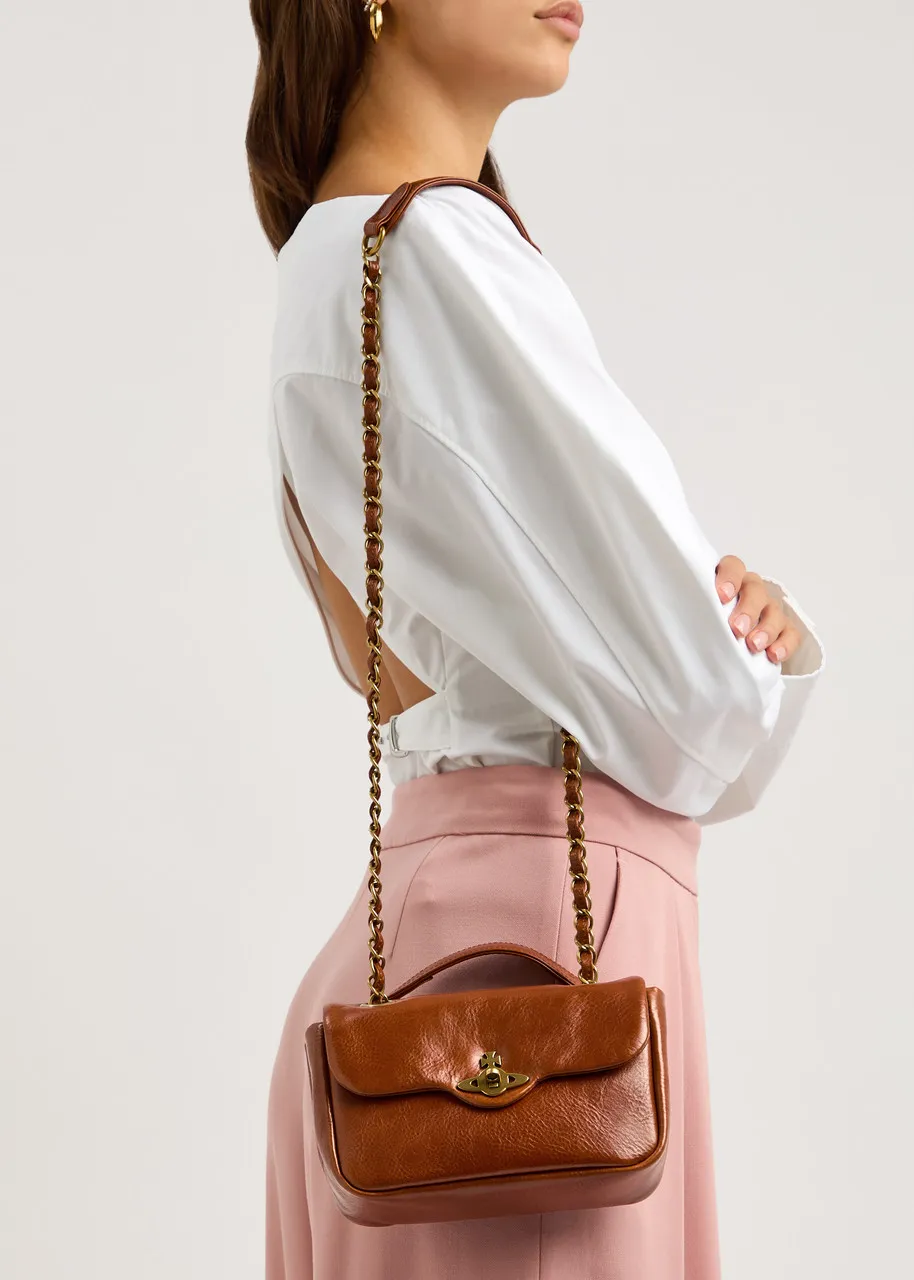 VIVIENNE WESTWOOD Anita small leather shoulder bag  -                         -                     -                