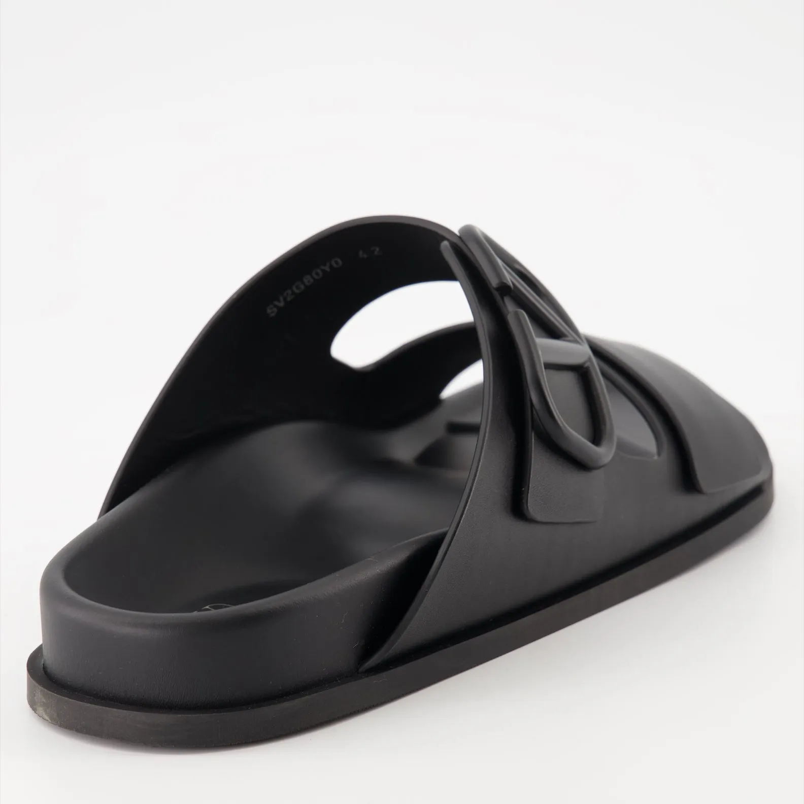 VLogo Black Sandals