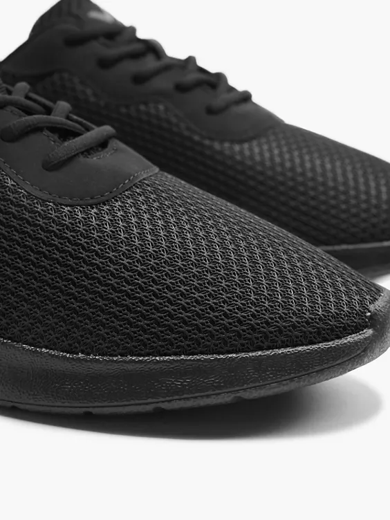 Vty  Black Low Lace Up Trainers