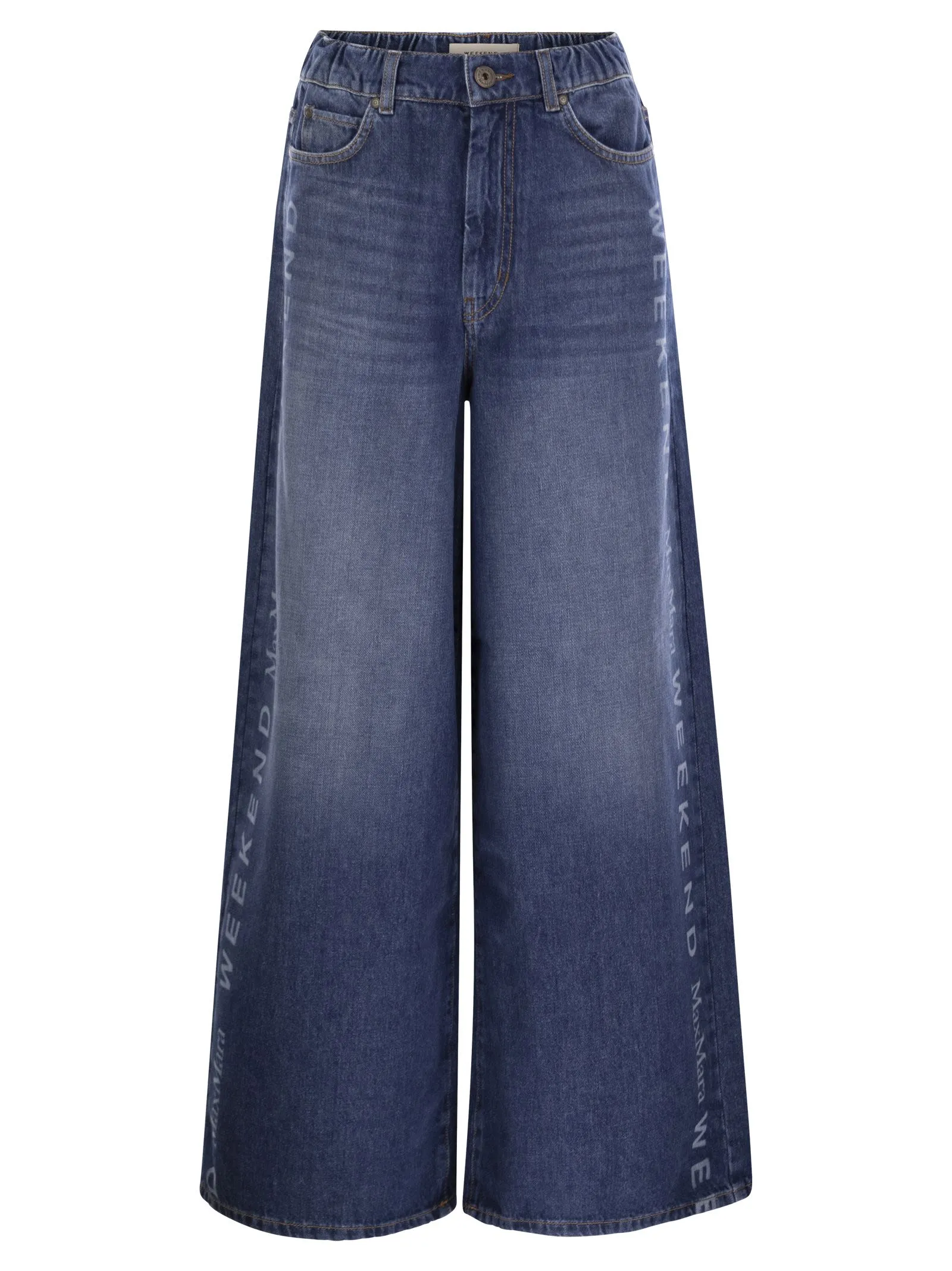 Weekend Max Mara Lisotte Wide Denim Jeans With Logo