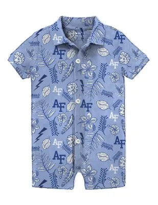 Wes and Willy Baby Girls' Air Force Falcons Floral Romper