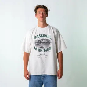 White 90s Baseball 1998 Oversized T-Shirt (XL)
