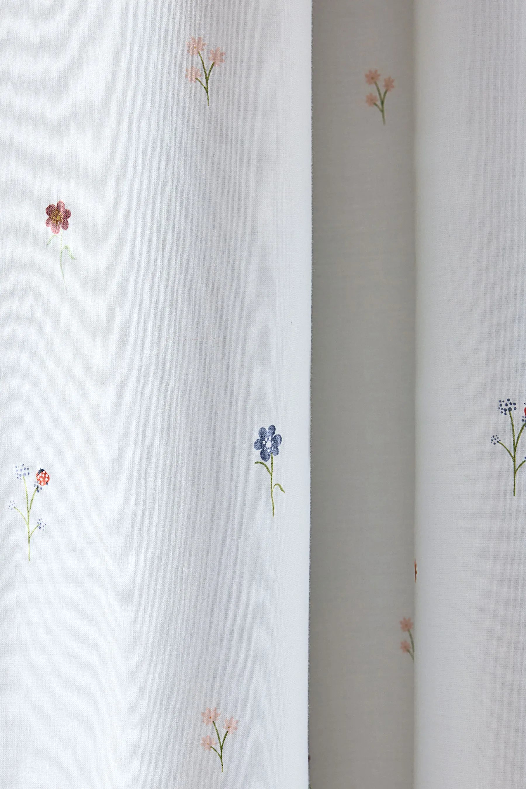 White Mini Floral Eyelet Blackout Curtains