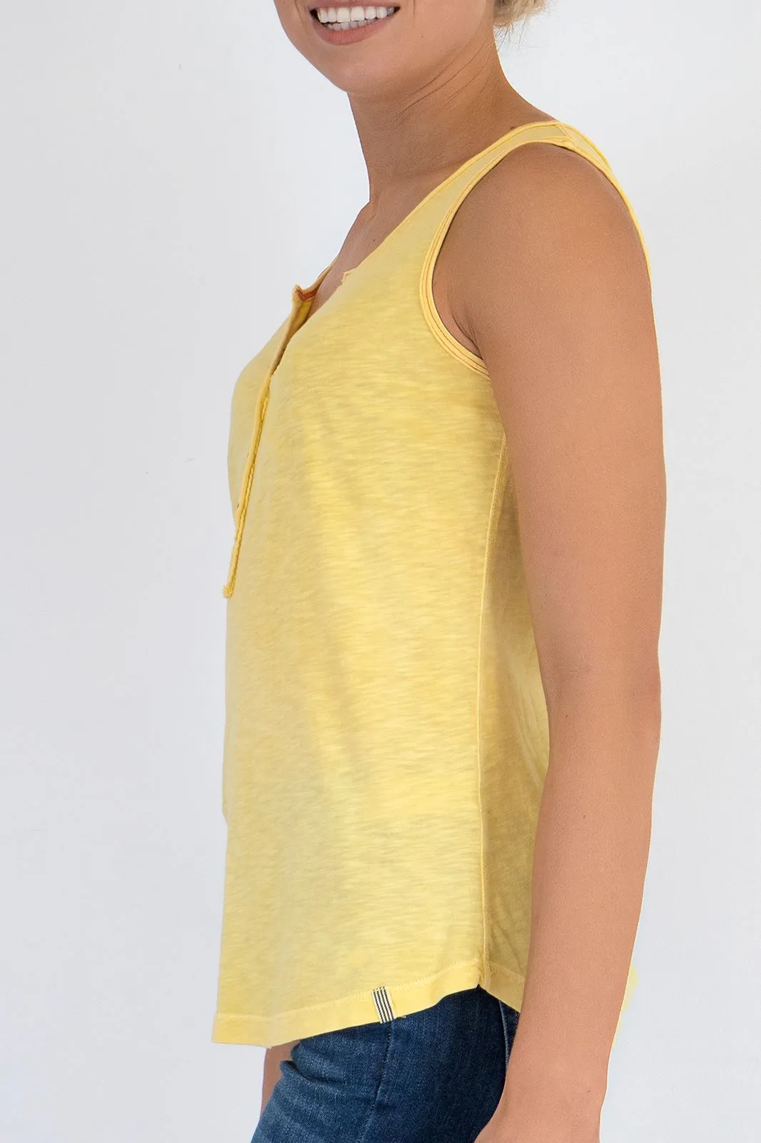 White Stuff Vest Sleeveless Button Up Cotton Jersey Cami Top