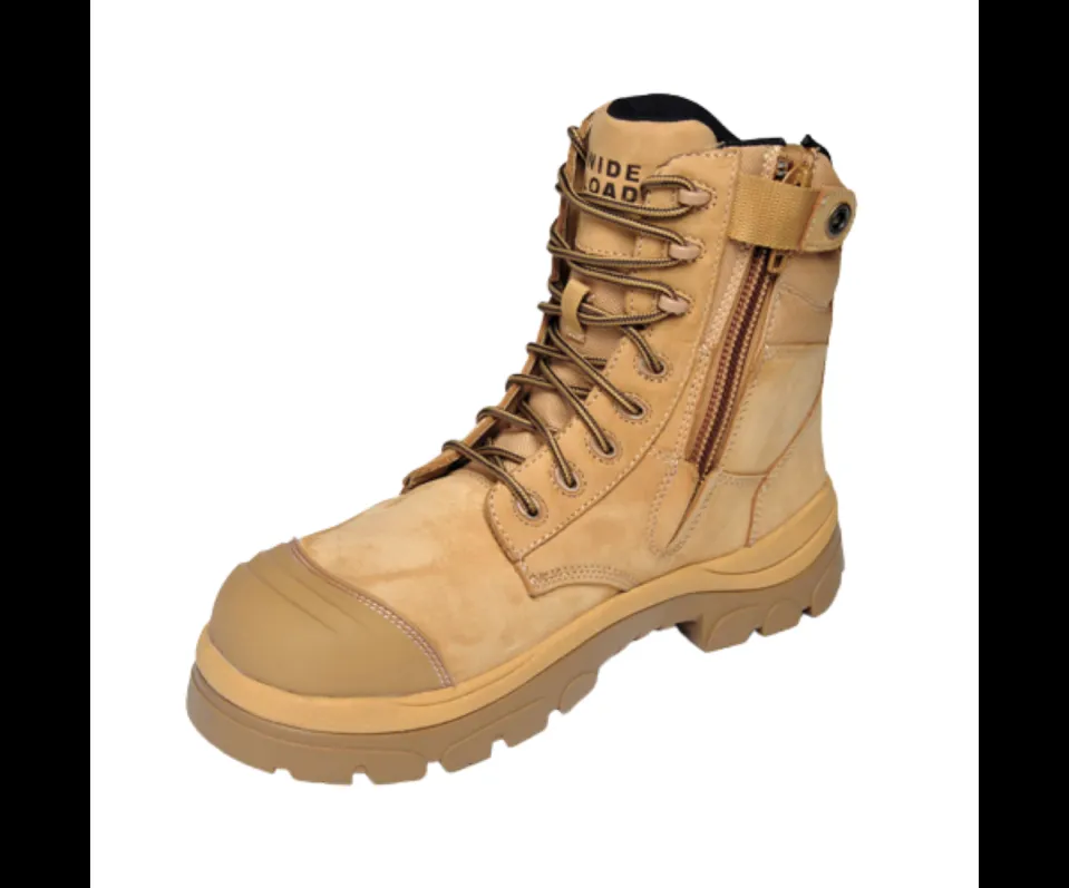 Wide Load 890WZC Composite Safety Toe Zip 8 inch Work Boot - Wheat - 6E Only