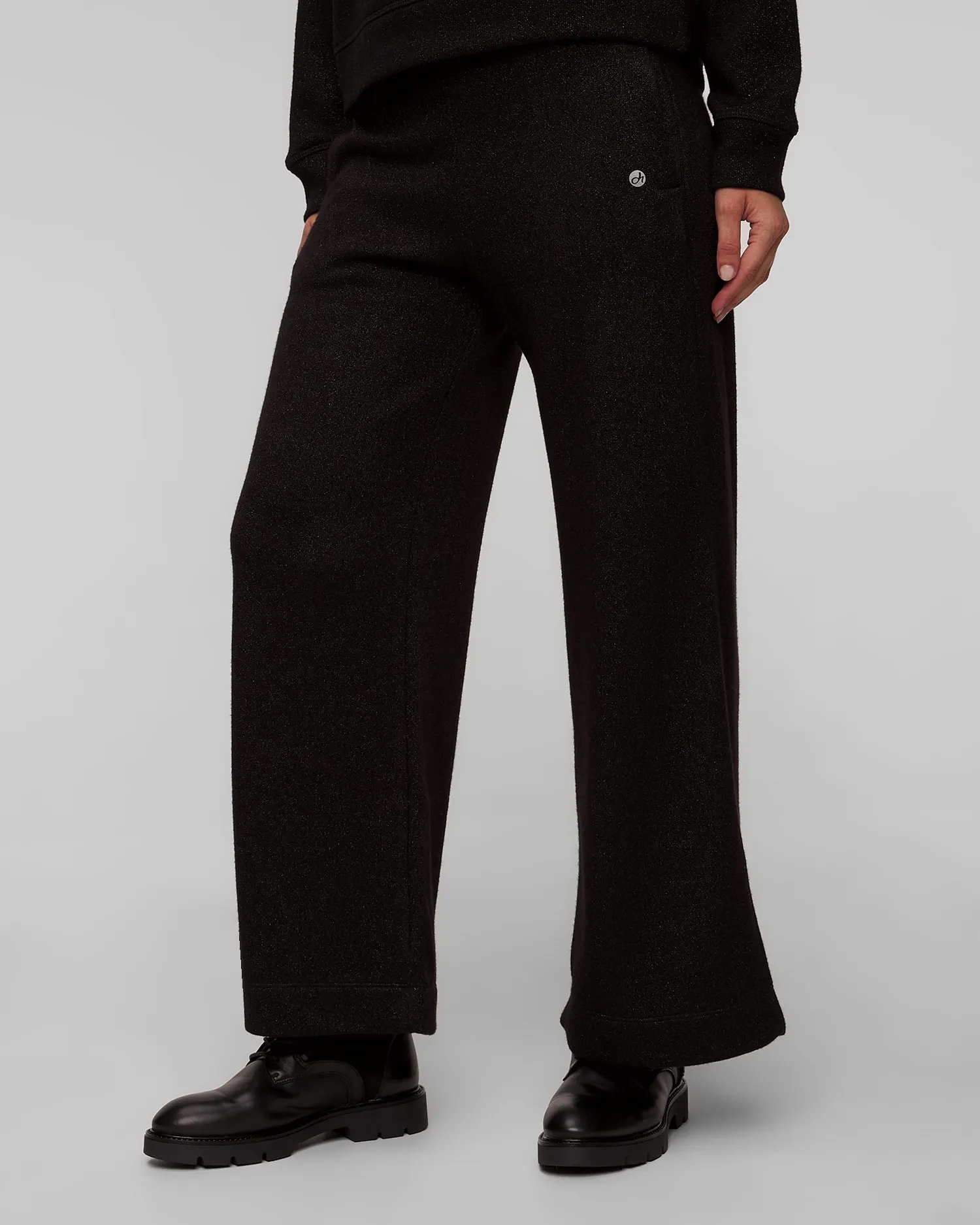 Women's black knitted trousers Deha D12048-10009