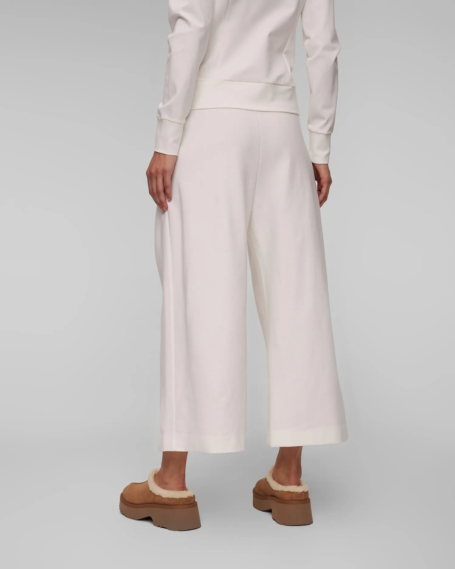 Women's white crop trousers Deha D12676-18001