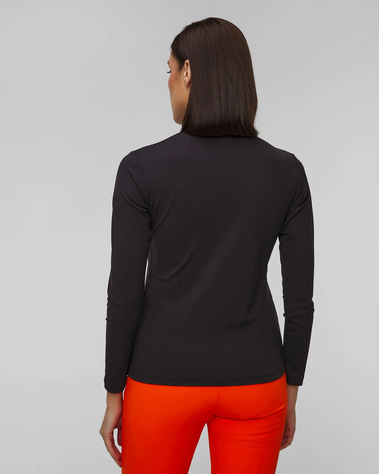 Women's zip-up turtleneck Descente Vertical Logo DWWYGB33-blk