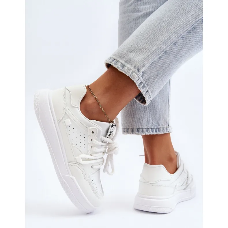 Women's Eco Leather Sneakers White Avanalis