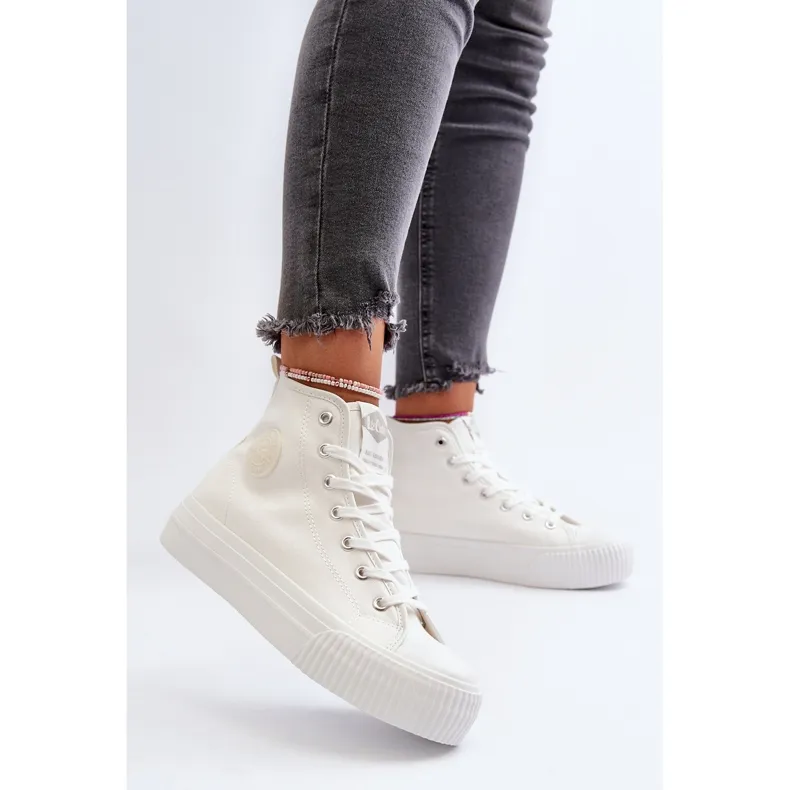 Women's High Top Sneakers Lee Cooper LCW-24-02-2132 White