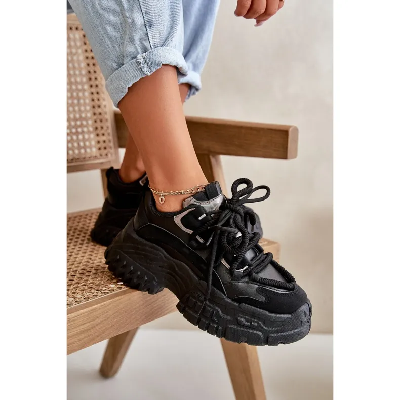Women's Sneakers On A Massive Sole Black Nevela