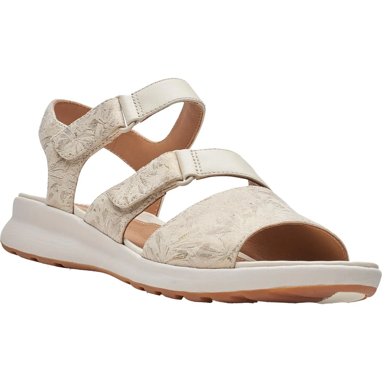 Women's Clarks Un Adorn Ease Off White Combi Leather