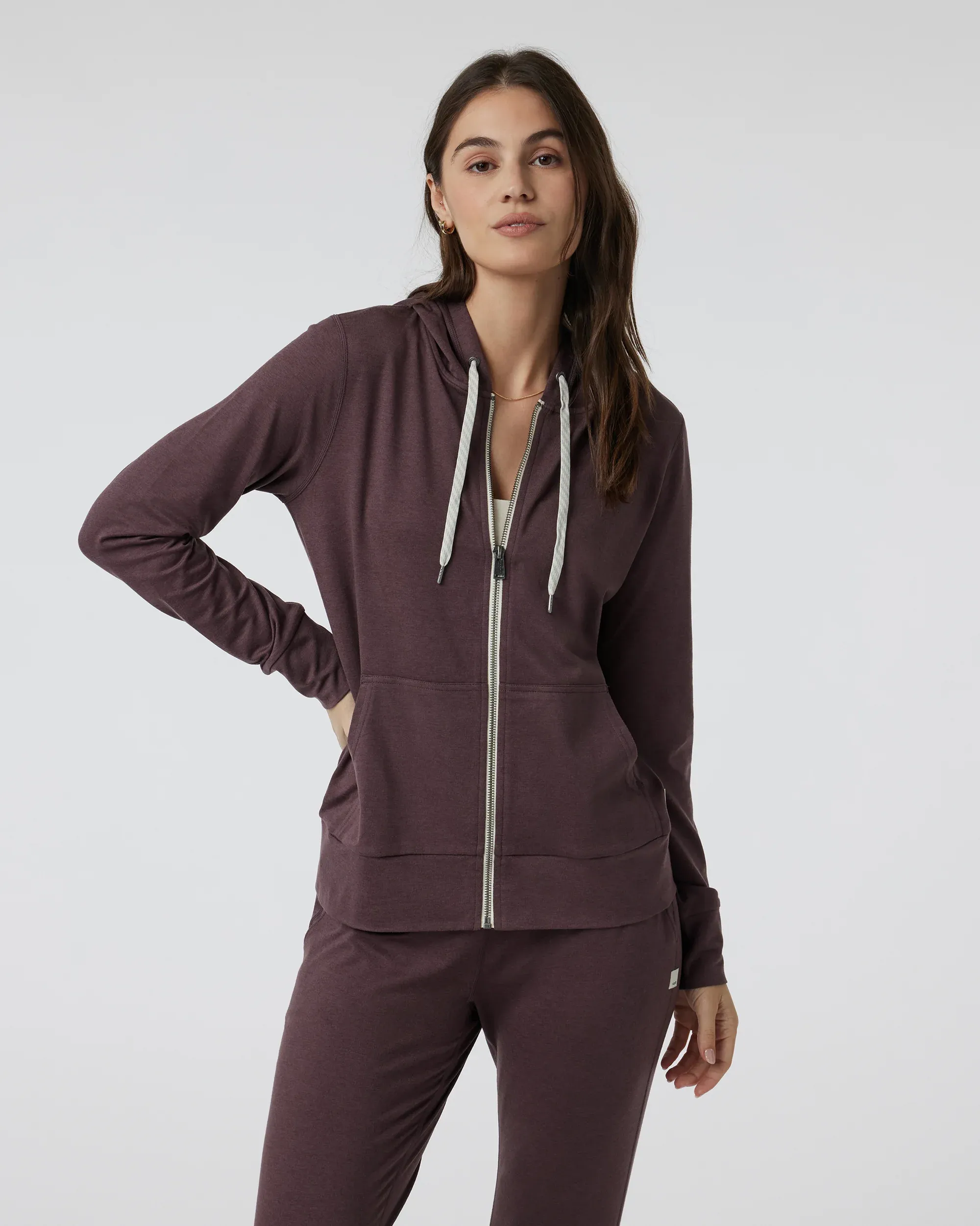 WOMEN'S HALO PERFORMANCE HOODIE 2.0 - HEY ELDERBERRY HEATHER
