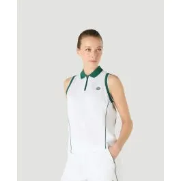 Womens Performance Sleeveless Polo - White