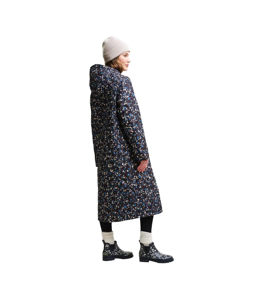 Womens/ladies orla berry bubble hooded longline padded jacket blue Regatta