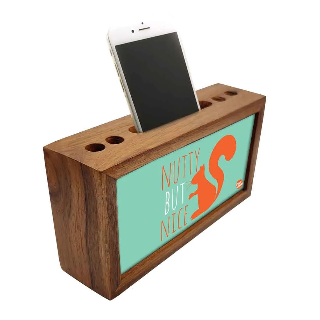 Wooden pen and pencil holder -Nutty But Nice