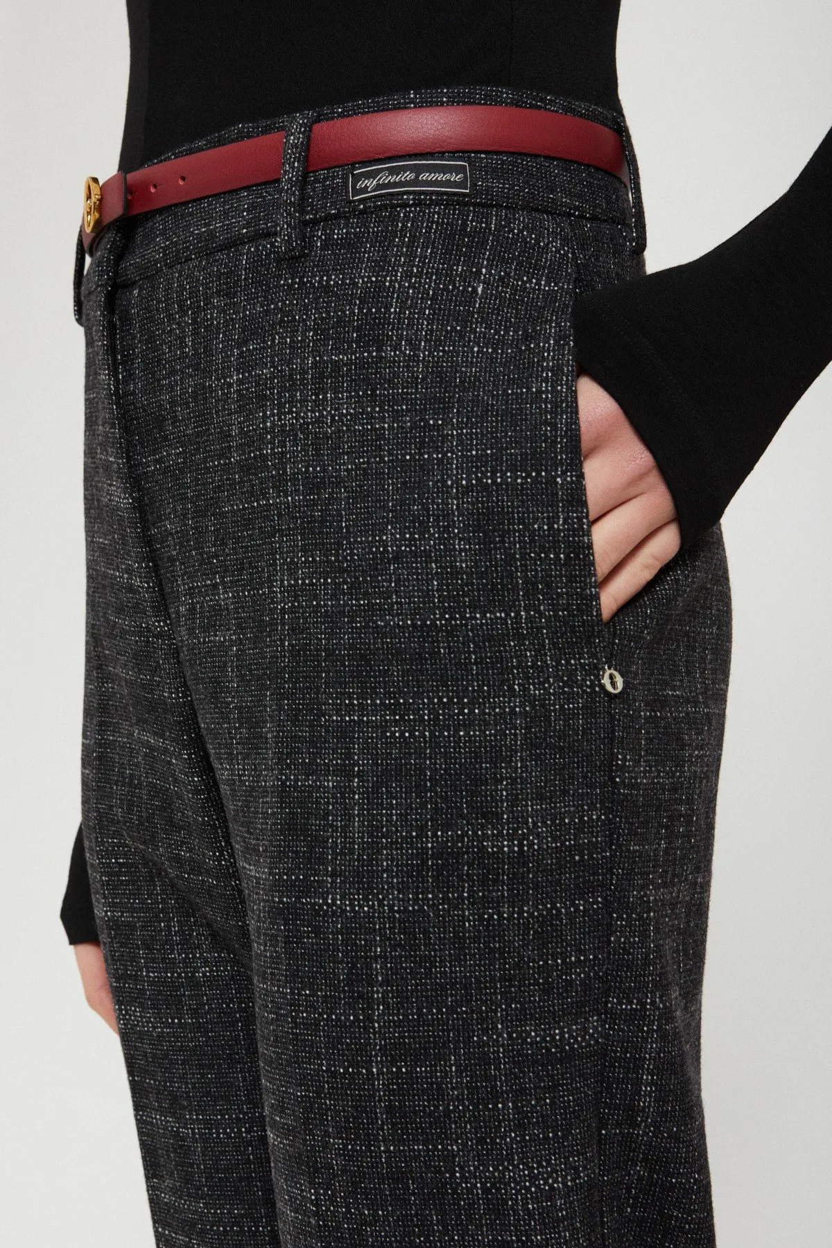 Wool blend anlke lenght trousers