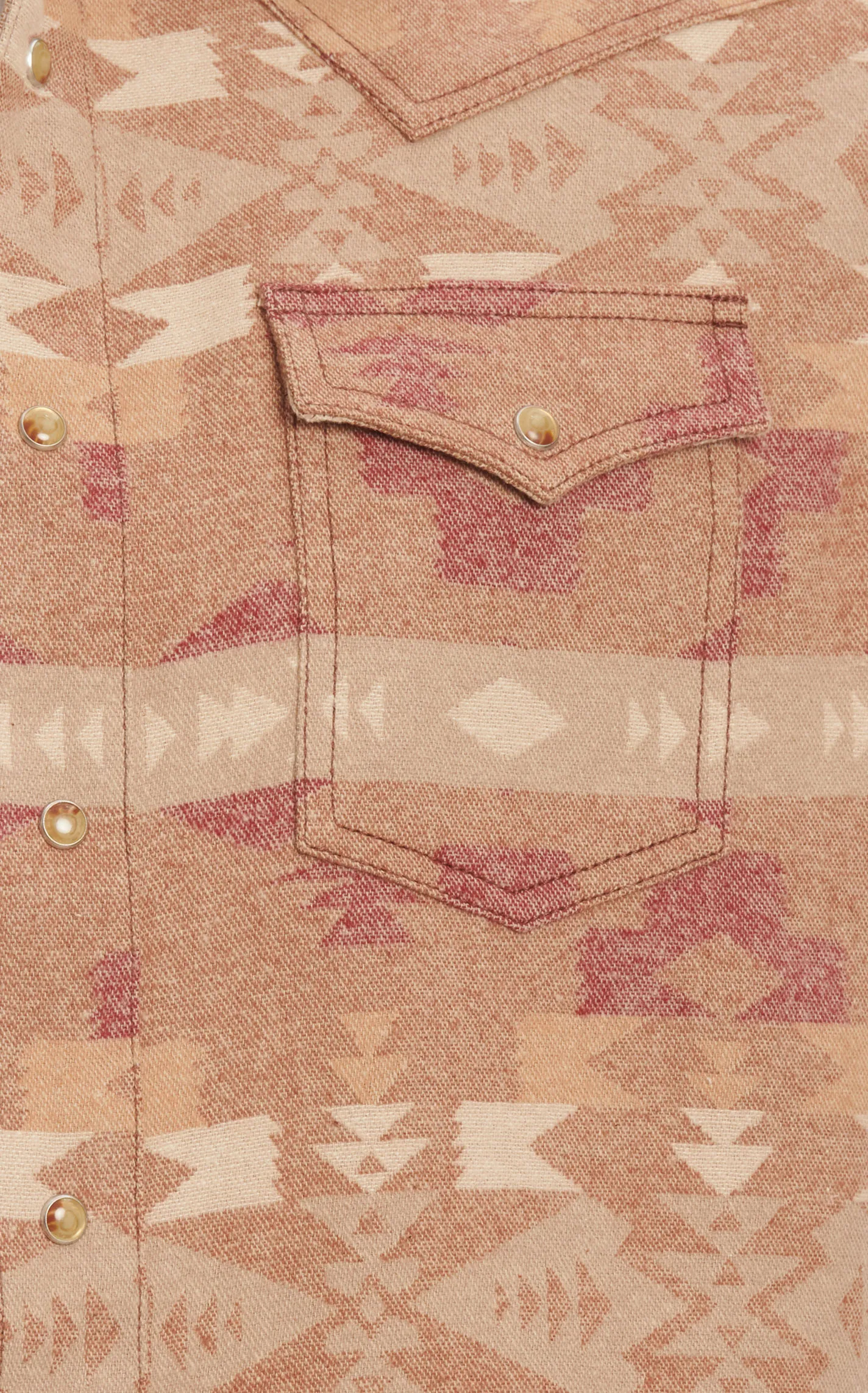 Wrangler Retro Men's Latte & Cranberry Aztec Shirt Jacket 
