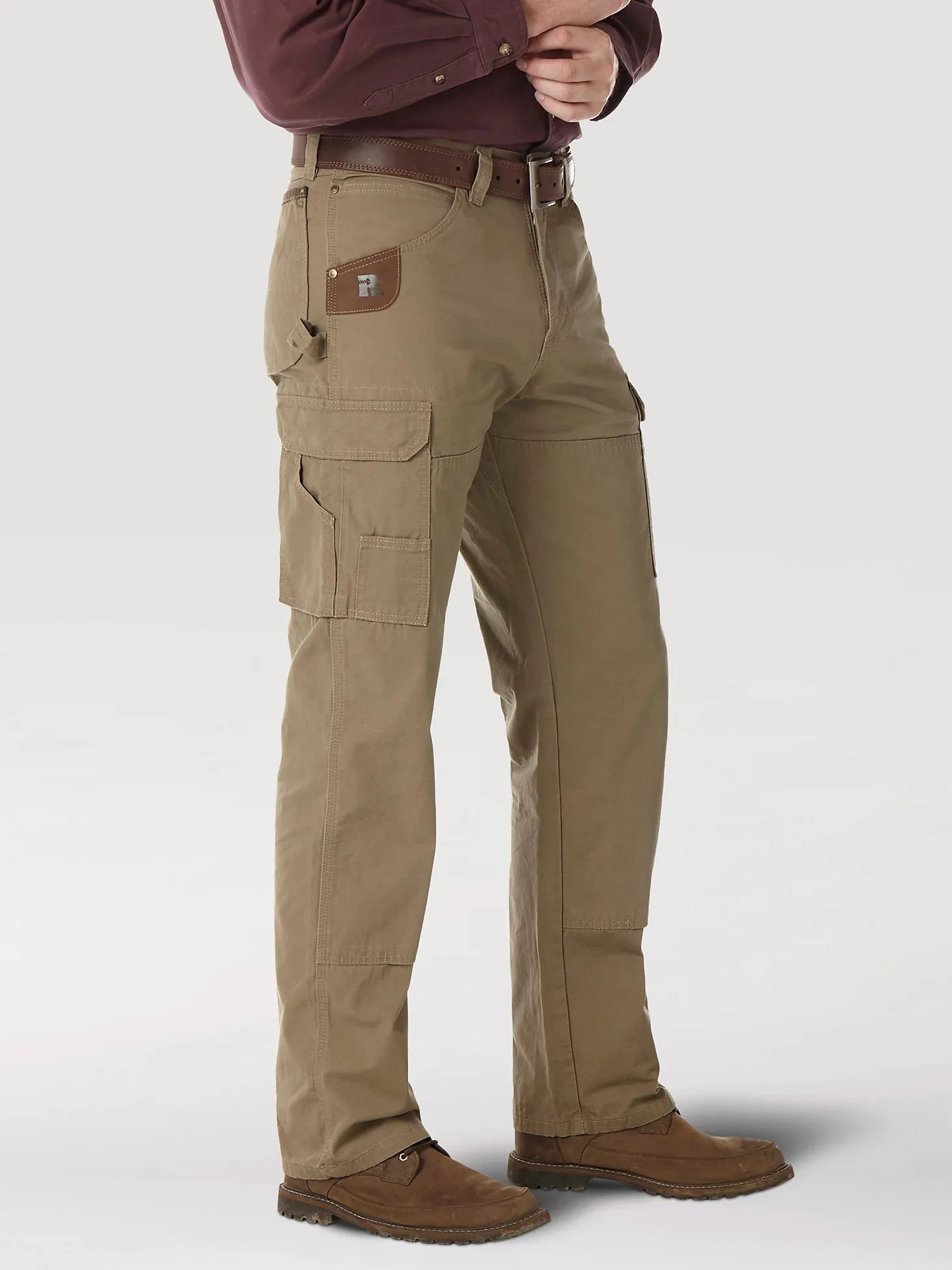 WRANGLER RIGGS WORKWEAR RIPSTOP RANGER CARGO PANT IN BARK SIZE 44X30