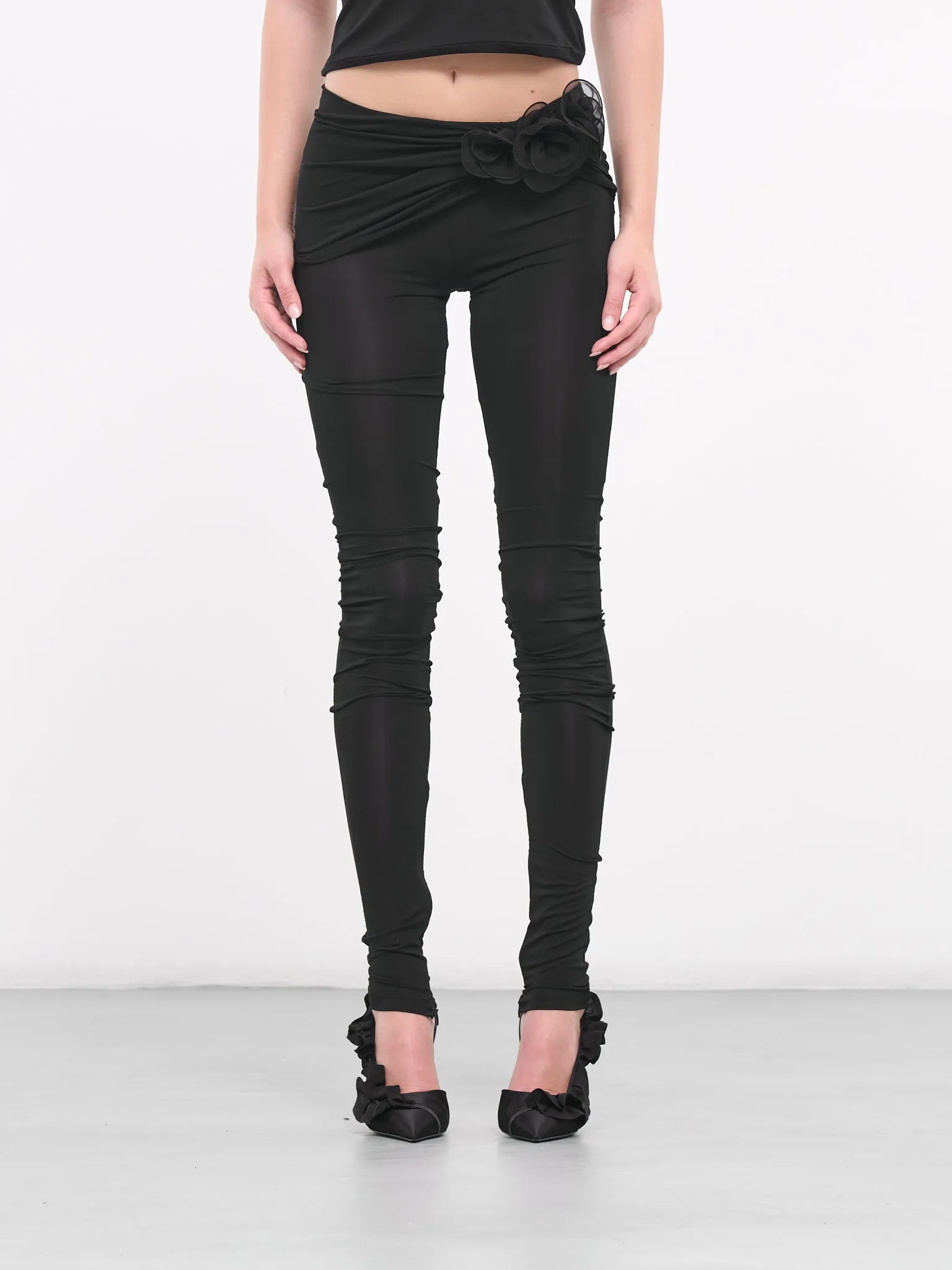 Wrap Waist Leggings (08-BLACK)