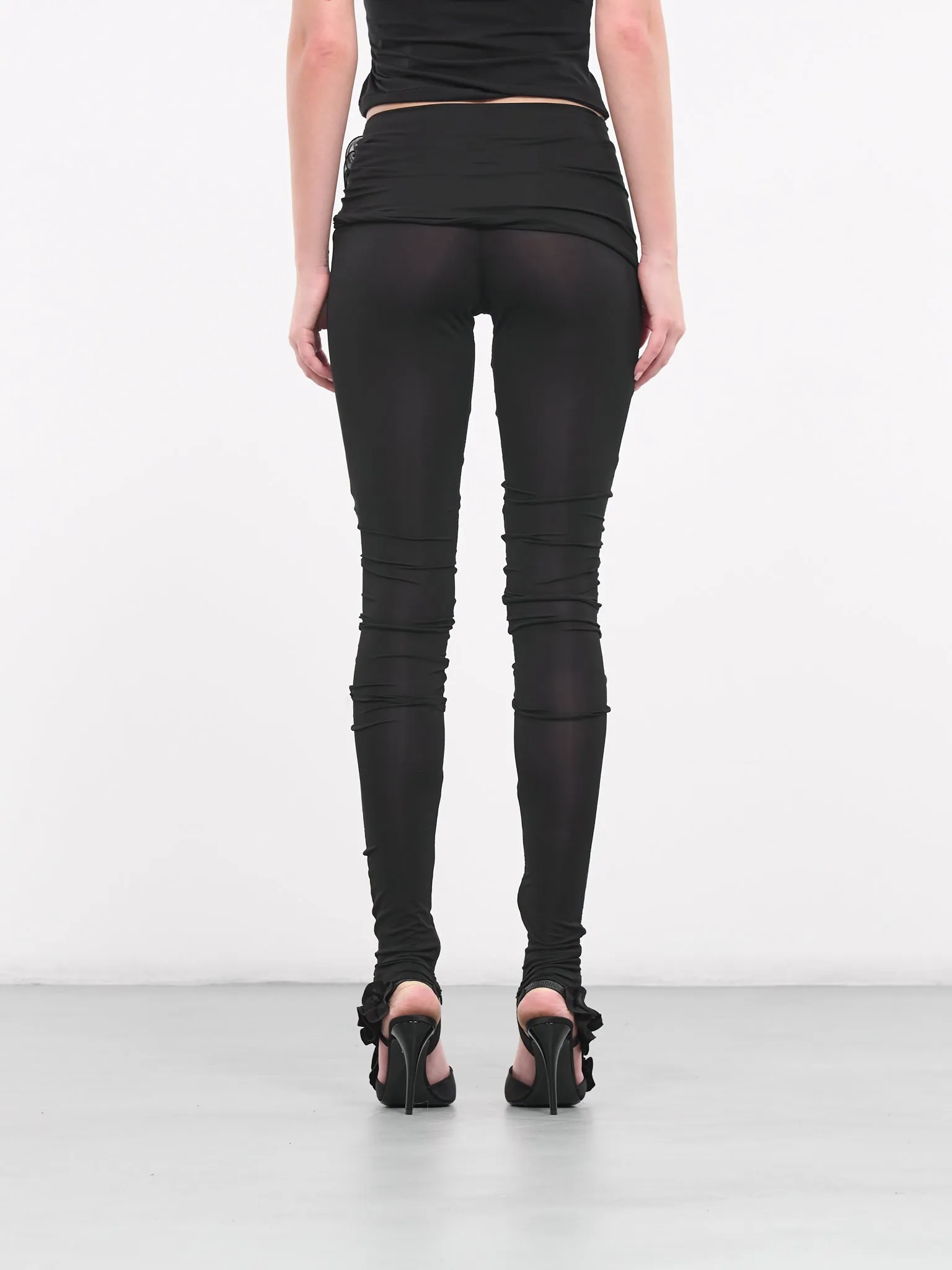 Wrap Waist Leggings (08-BLACK)