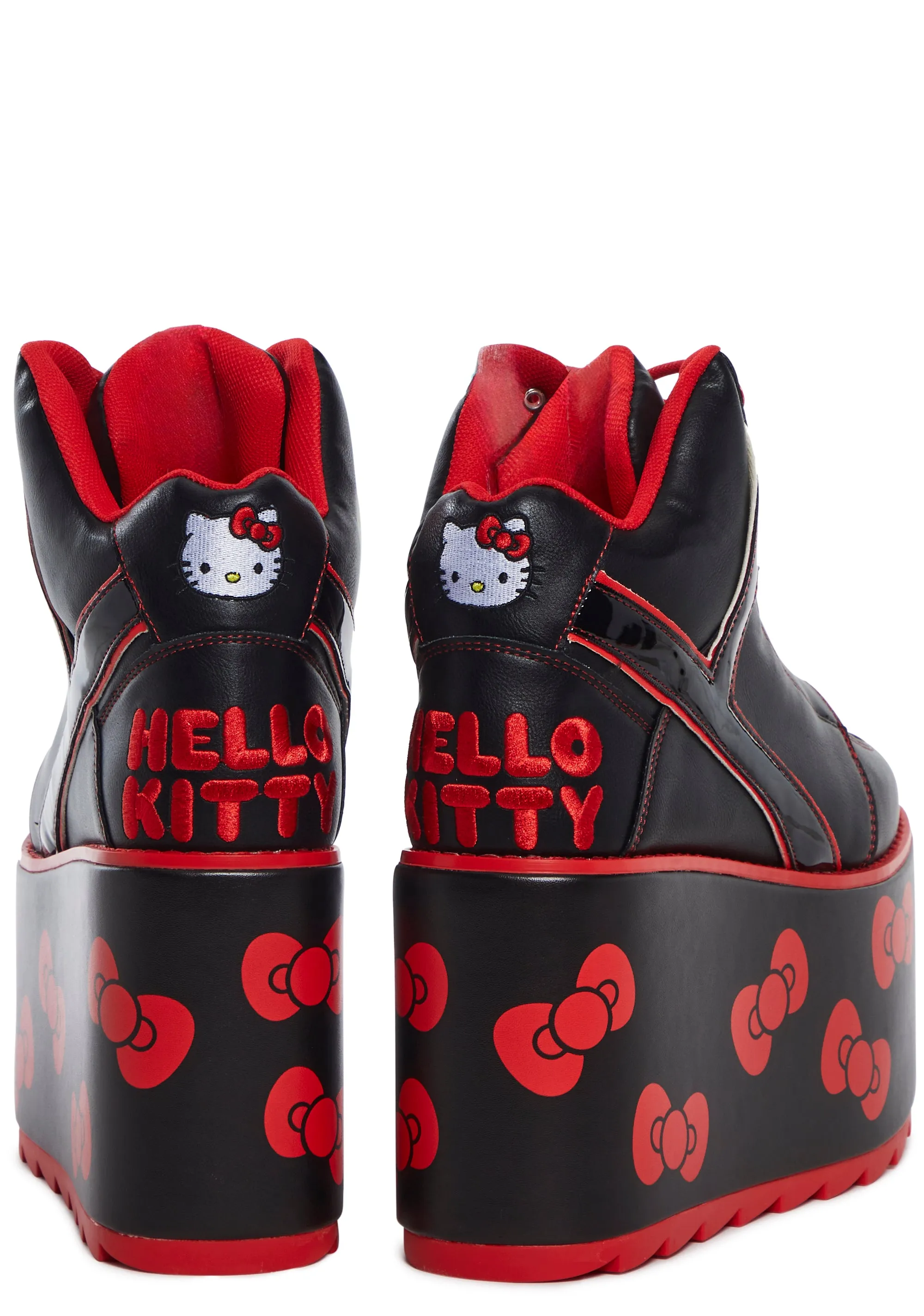 X Sanrio Qozmo Hello Kitty Platform Sneakers - Black-