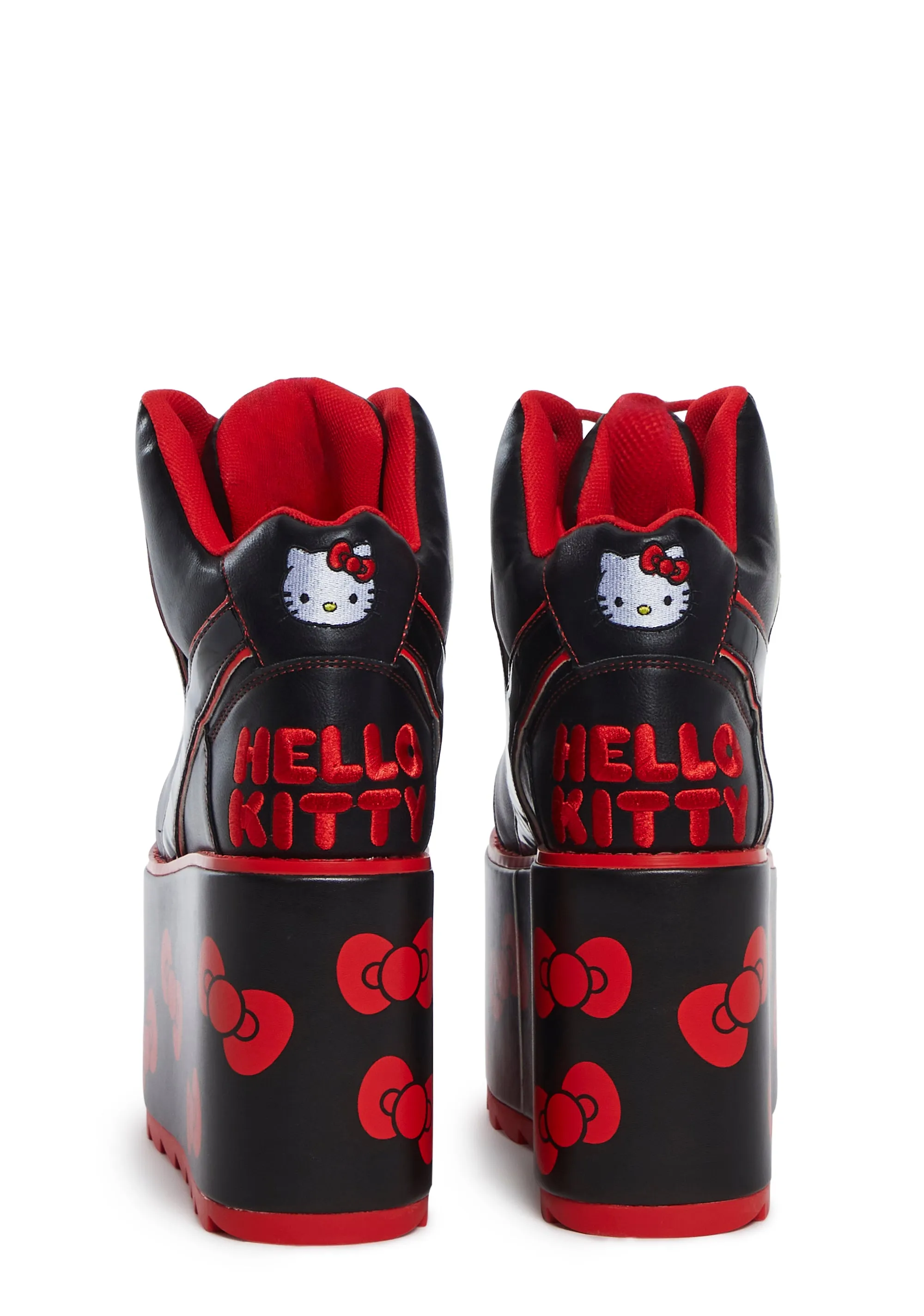 X Sanrio Qozmo Hello Kitty Platform Sneakers - Black-