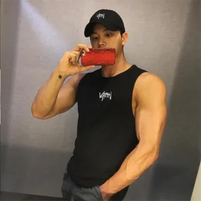 Xituodai quick-dry gyms Tank top Fitness bodybuilding sleeveless shirt Male mesh breathable Sports vest men Undershirt Gyms Runn