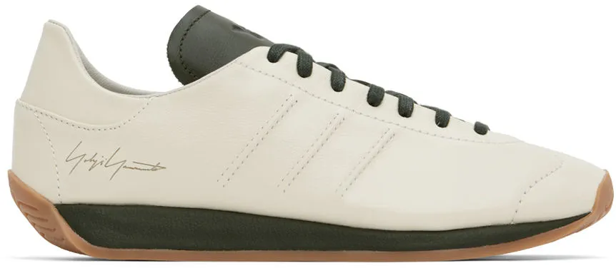 Y-3 Off-White & Green Country Sneakers